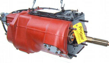Rebuilt Eaton Fuller transmission tagged for shipping