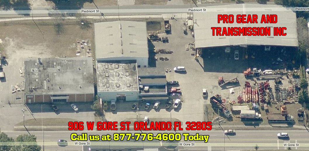 Aerial view of Pro Gear and Transmission at 906 West Gore St, Orlando